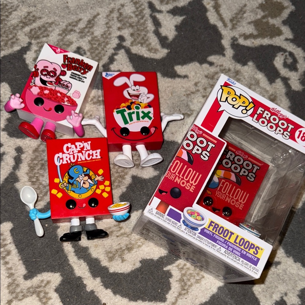 Funko Cereal Box Figures Set - Red and White